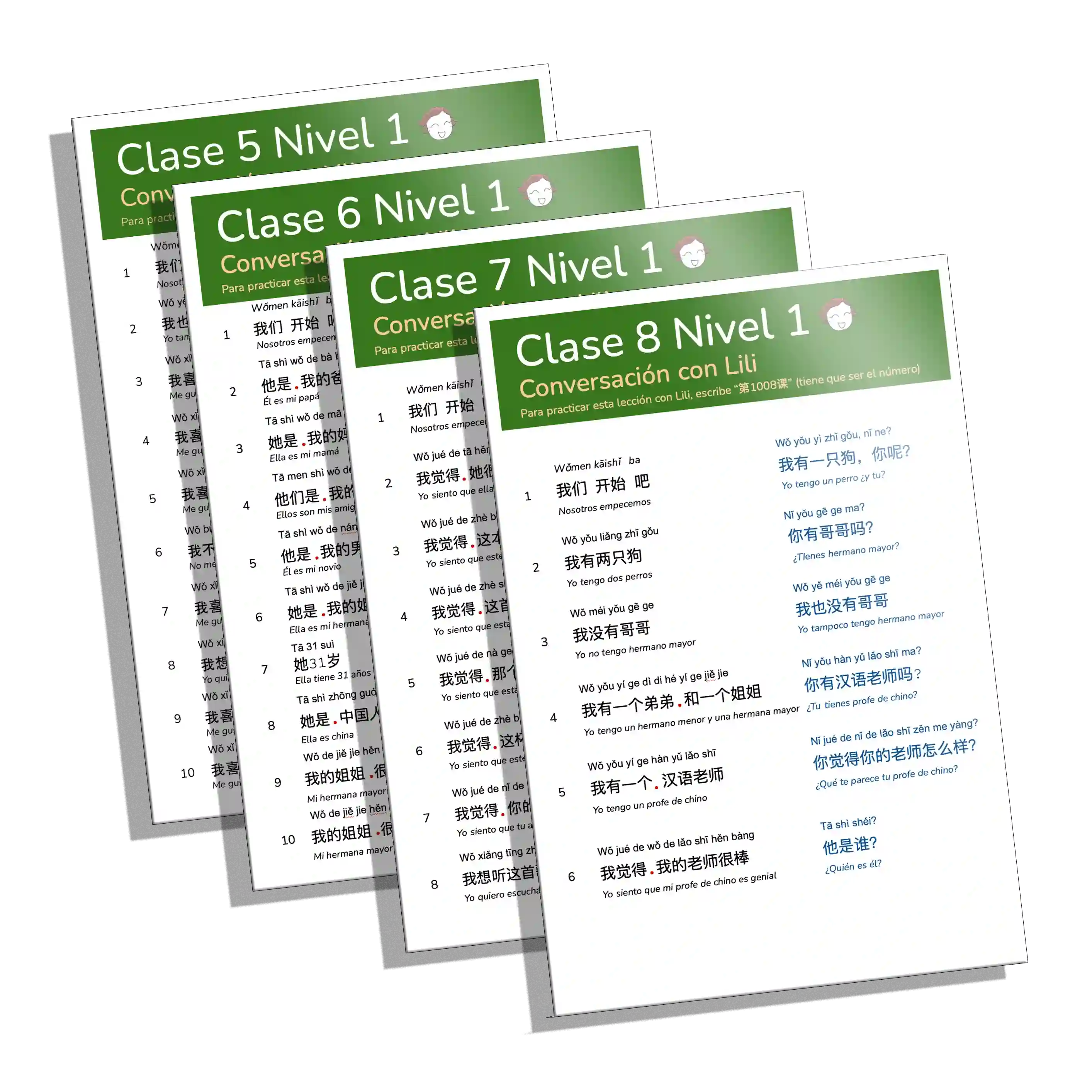 Hojas de Clase 5 a 8